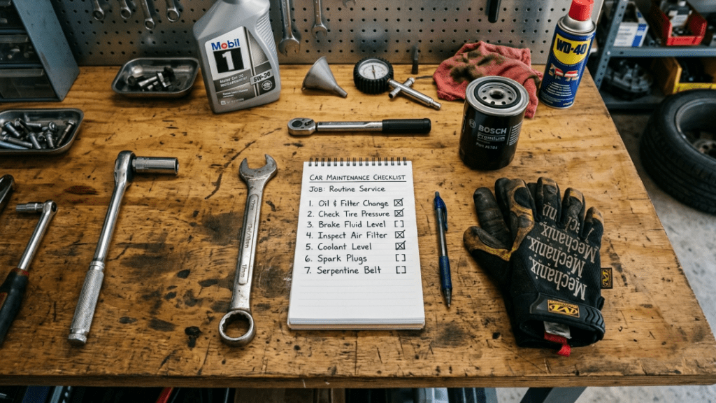 Monthly car maintenance tips checklist