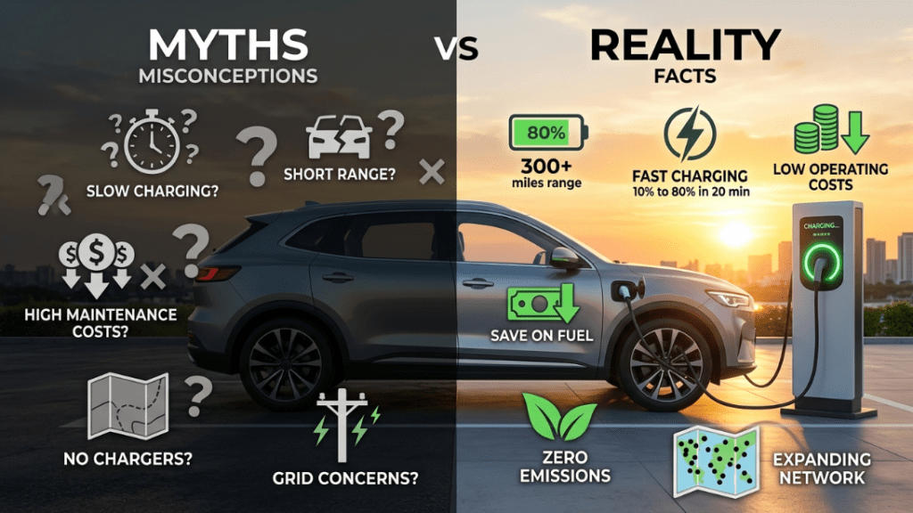 EV myths that need to die in 2026 infographic