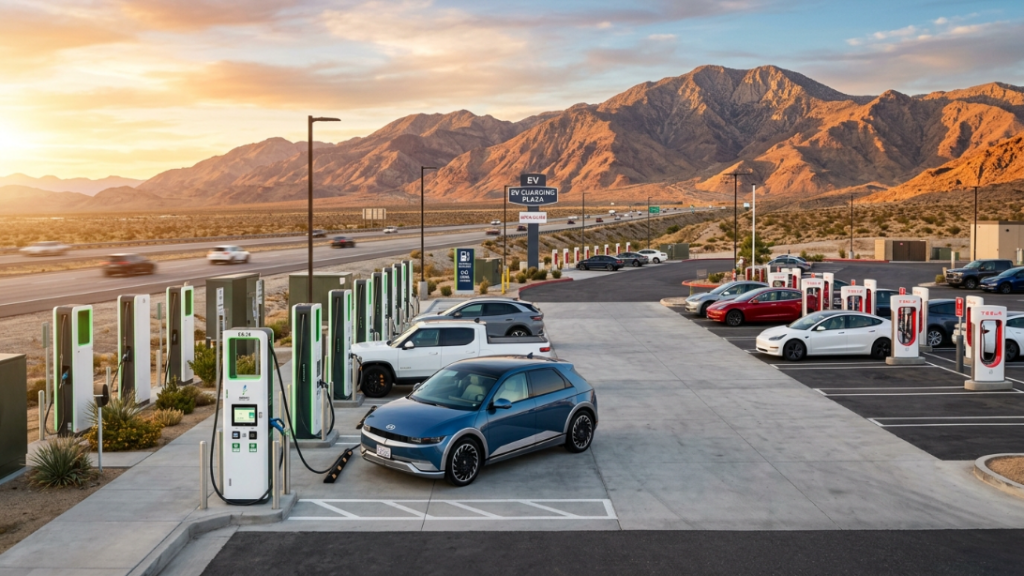 public fast charging station for electric vehicles