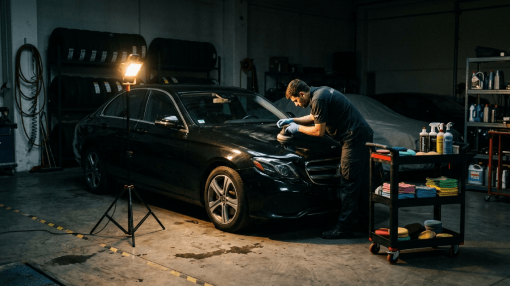 professional car cleaning hacks in garage