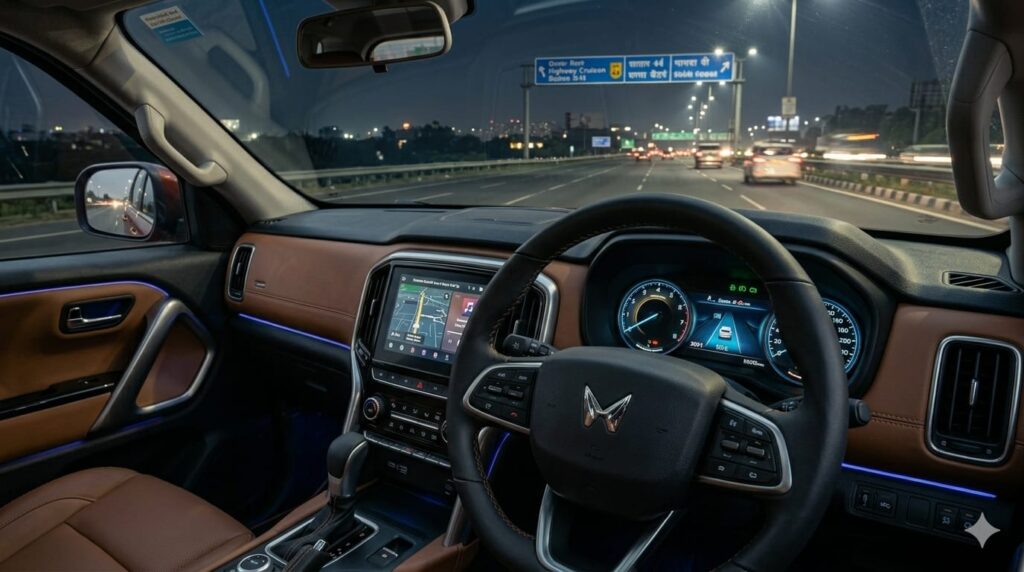 Scorpio N facelift driver seat view interior