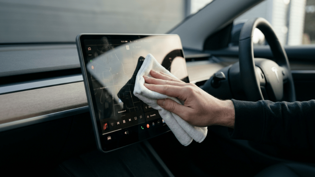 car cleaning hacks for touchscreen and dashboard
