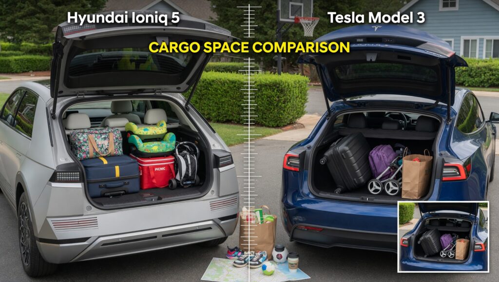 Hyundai Ioniq 5 family cargo space