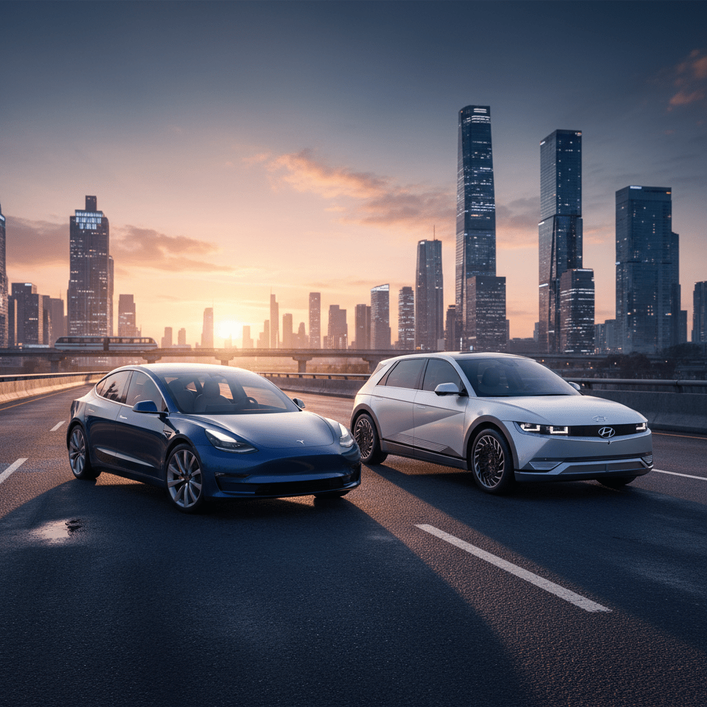 Tesla Model 3 vs Hyundai Ioniq 5 comparison banner