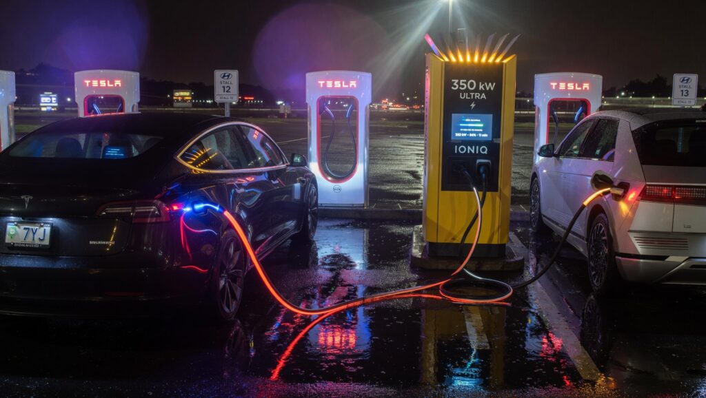 Model 3 vs Ioniq charging comparison